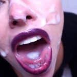 Adriana Chechik gets facialized and eats cum with a spoon
