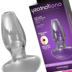 Anal Fantasy Elite Small Anal Gaper Clear Glass Open Tunnel Butt Plug