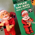 Vintage Wind Up Penis Jerk Off Santa Claus