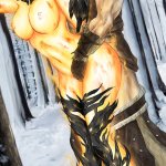 dovahkiin and flame atronach the elder scrolls and 1 more drawn by justinneil01