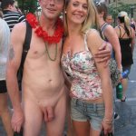 mom topless in front of family
