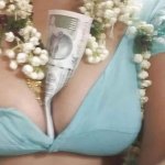 big boob aunty wear saree without blouse images