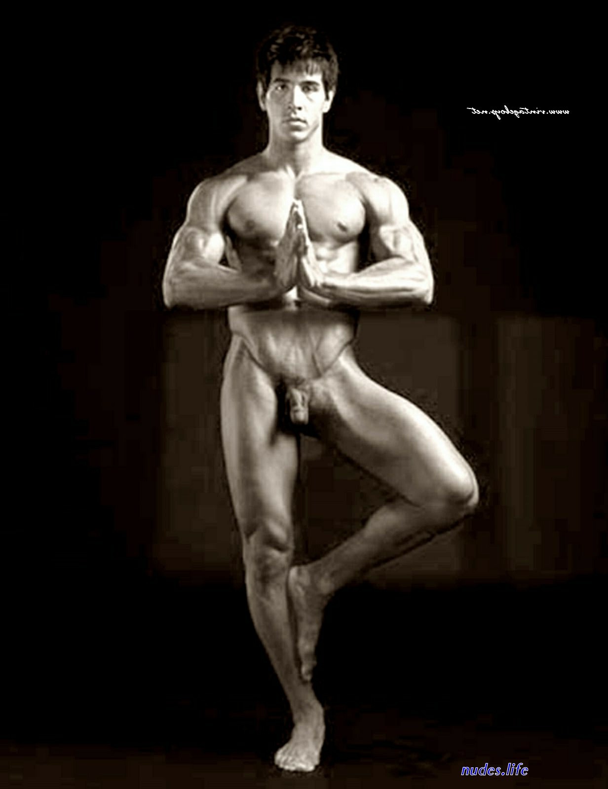 Nude vintage guy spread