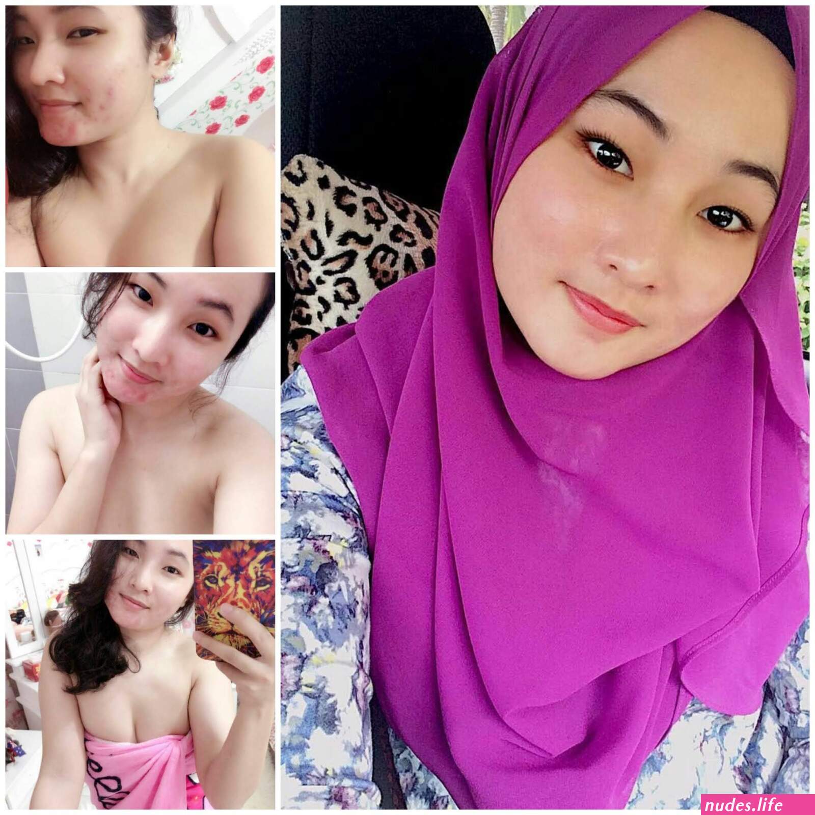 Hijab bugil live pake bh
