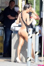 Kanye Wests wife Bianca Censori turns heads in see-through top and tights in Italy