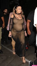 Pregnant Blac Chyna wears see through nude dress after revealing the sex of her baby