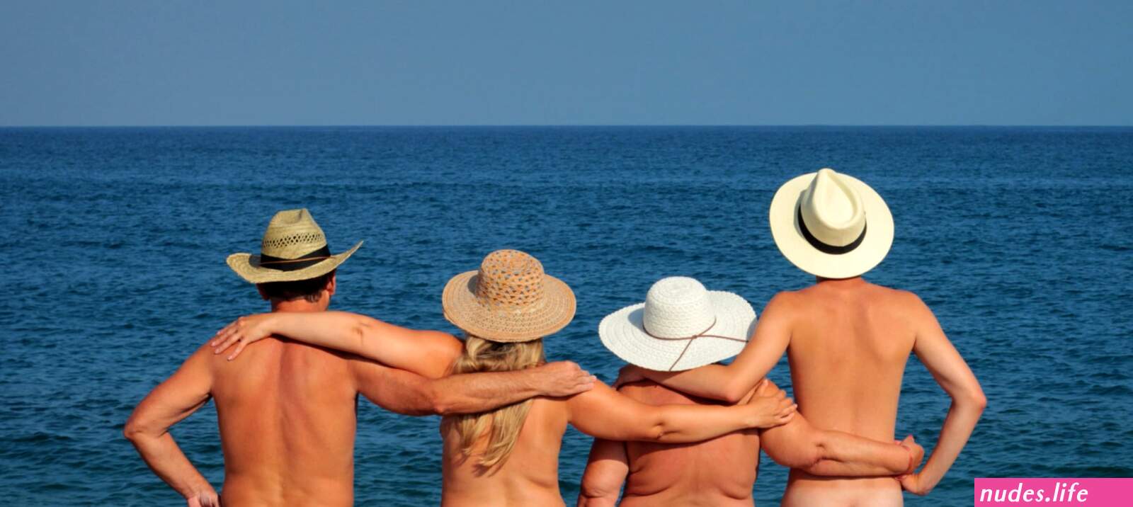 Family at nude beach