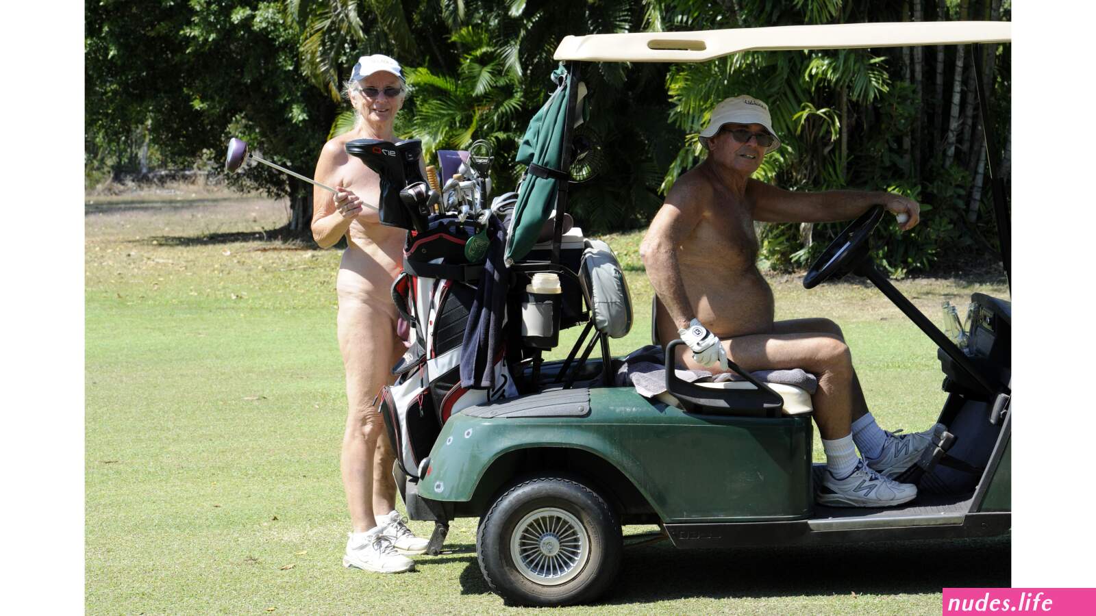 Naked golfers