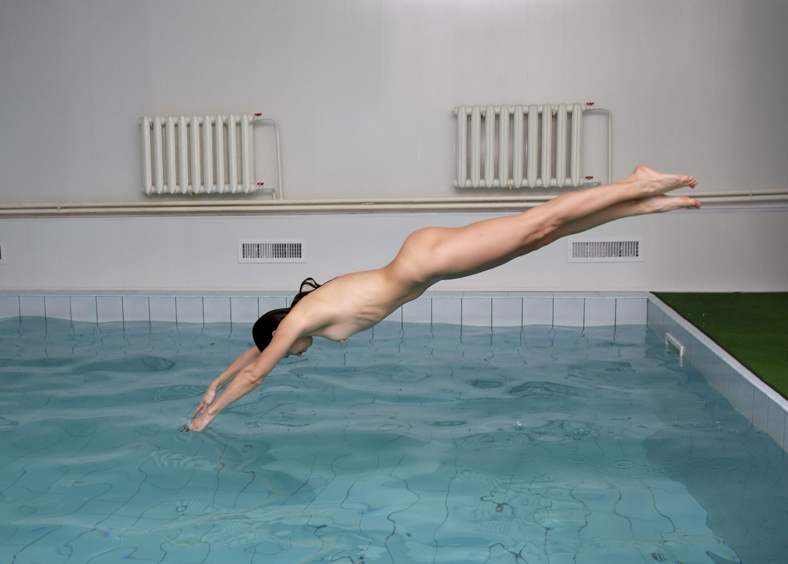 Nude mixed swimming