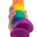 Colorful 8 Inch Rainbow Dildo by Addiction Justin
