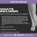 2800 Foot Fetish Captions for Onlyfans