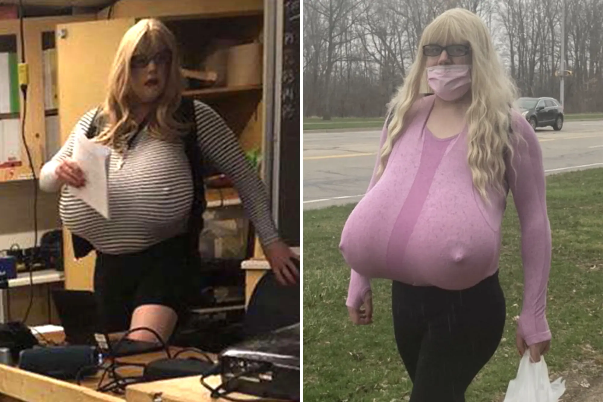 Giant fake boobs
