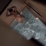 Spying neighbor naked in the pool