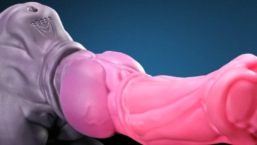 Cumming from dildo