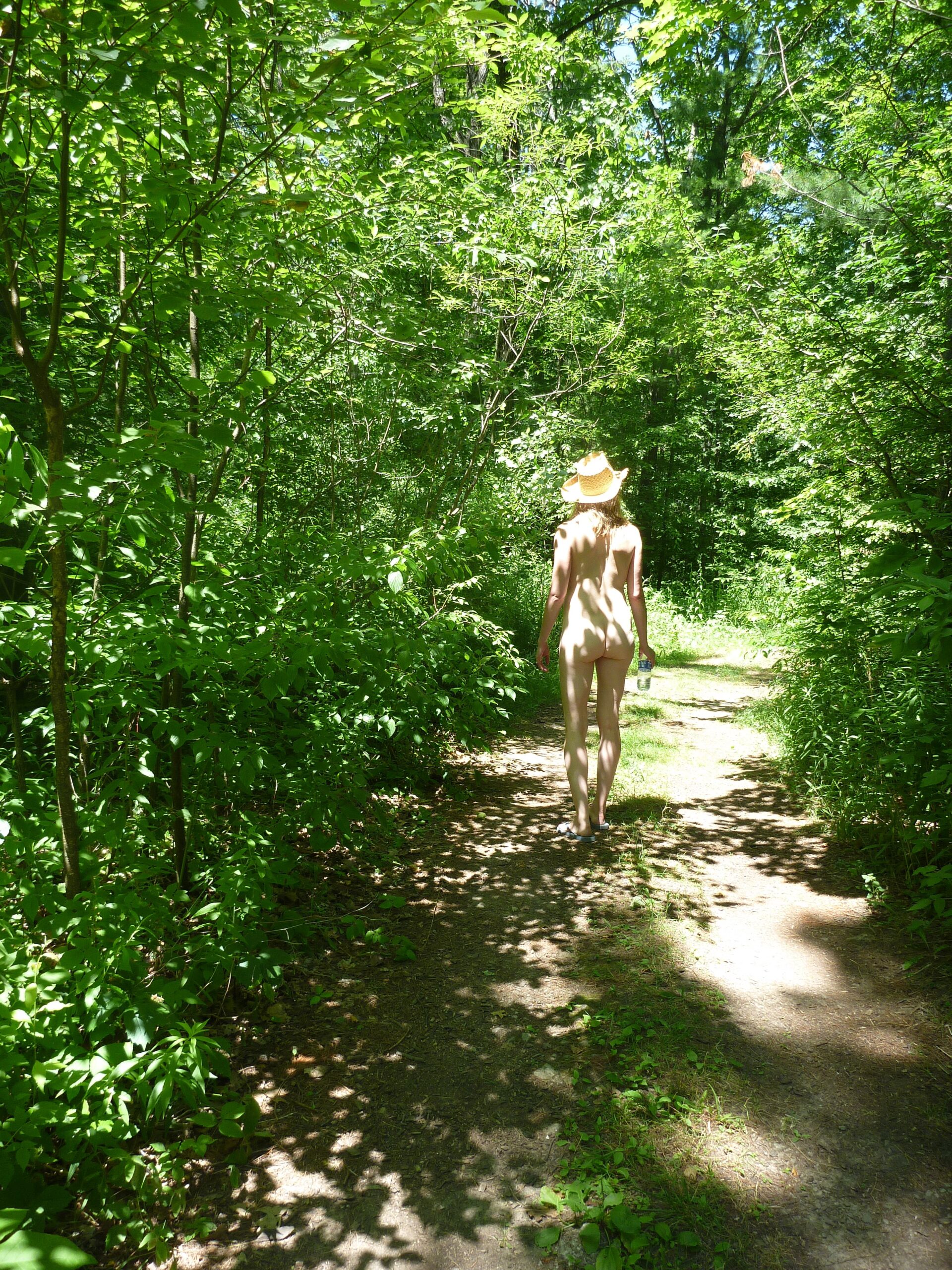 Naked forest walk