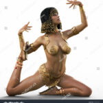 Egyptian Female Posing While Doing Traditional Stock Illustration 1739873993