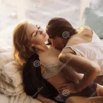 Two Women in a Very Erotic Pose Stock Photo