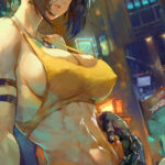 Angel KOF video game girls video game characters Cutesexyrobutts big boobs ponytail looking at viewer sideboob belly abs blue hair blue eyes ass bareback sitting bent over Mai Shiranui hard nipples Leona