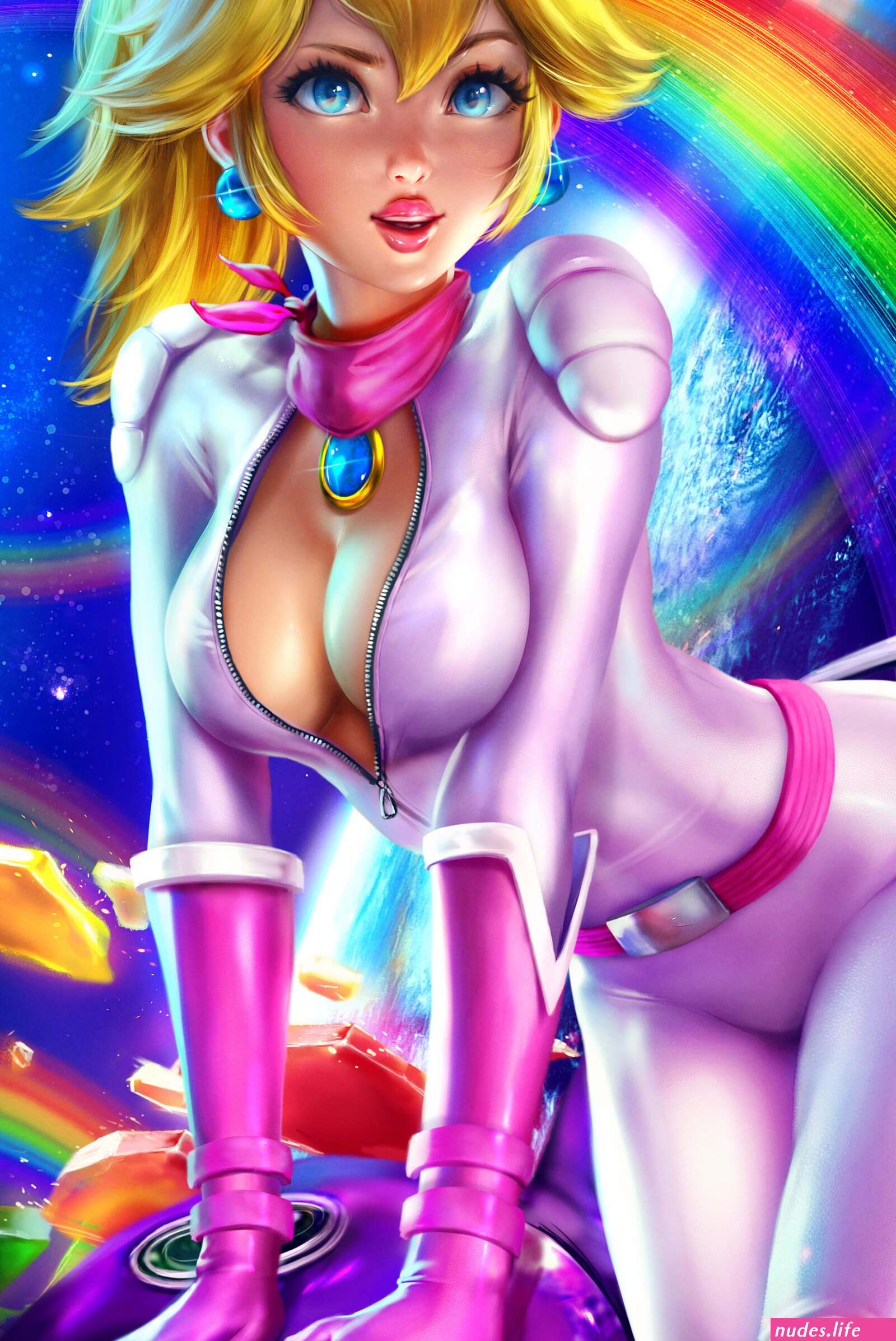 Peach big boobs